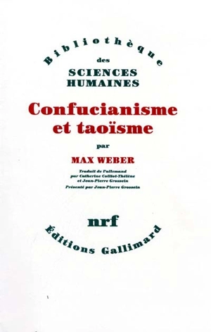 Confucianisme et taoïsme - Max Weber