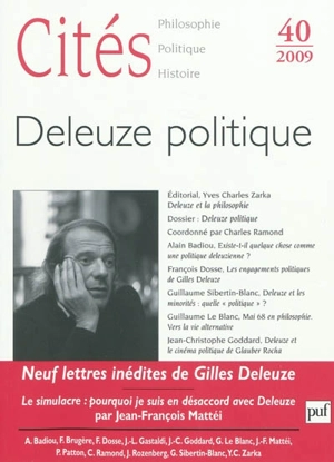 Cités, n° 40. Deleuze politique