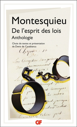 De l'esprit des lois : anthologie - Charles-Louis de Secondat Montesquieu