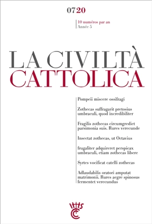 Civiltà cattolica (La), n° 7 (2020)