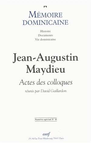 Jean-Augustin Maydieu, 1900-1955 : actes des colloques Bordeaux, 23-25 novembre 1995 et Paris, 15 janvier 1996