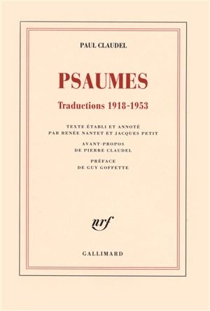 Psaumes : traductions 1918-1953