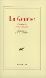 La Genèse - Jean Grosjean