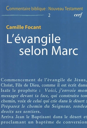 L'Evangile selon Marc - Camille Focant