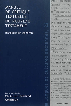 Manuel de critique textuelle du Nouveau Testament : introduction générale