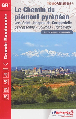 Le chemin du piémont pyrénéen : vers Saint-Jacques-de-Compostelle : Carcassonne, Lourdes, Roncevaux
