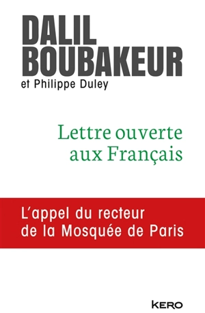 Lettre ouverte aux Français - Dalil Boubakeur