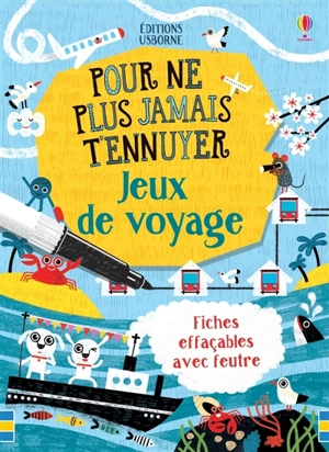 Jeux de voyage : fiches effaçables avec feutre