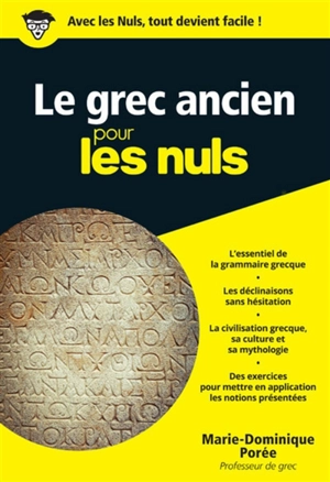 Le grec ancien pour les nuls - Marie-Dominique Porée