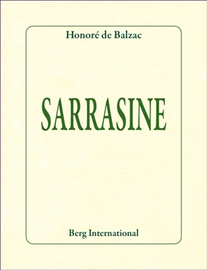 Sarrasine - Honoré de Balzac