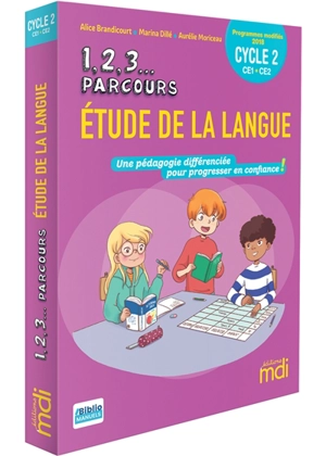 1, 2, 3... parcours, étude de la langue CE1, CE2, cycle 2 : programmes modifiés 2018 - Alice Brandicourt