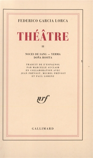 Théâtre. Vol. 2 - Federico Garcia Lorca