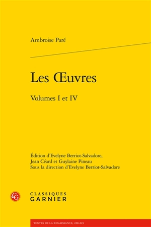 Les oeuvres, volumes I à IV - Ambroise Paré