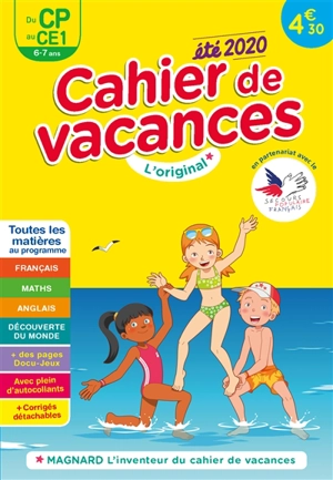 Cahier de vacances du CP au CE1, 6-7 ans : toutes les matières au programme : été 2020 - Michel Wormser