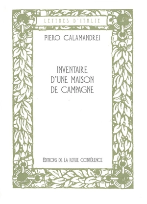 Inventaire d'une maison de campagne - Piero Calamandrei