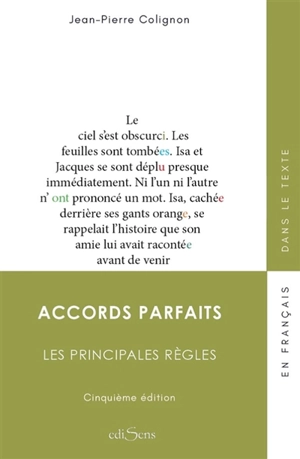 Accords parfaits : les principales règles - Jean-Pierre Colignon