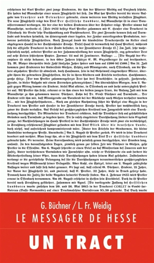 Le messager de Hesse : un tract. Der hessische Landbote - Georg Büchner