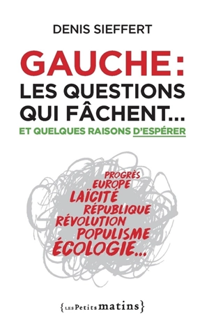 Gauche : les questions qui fâchent... : et quelques raisons d'espérer - Denis Sieffert