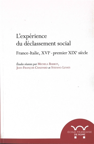 L'expérience du déclassement social : France-Italie, XVIe-premier ...