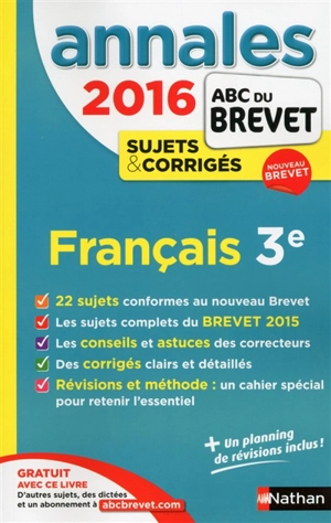 Français, 3e : brevet 2016 - Céline Mimouni