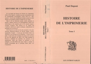 Histoire de l'imprimerie - Paul Dupont