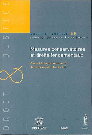 Mesures conservatoires et droits fondamentaux : actes du séminaire du 11 juillet 2002