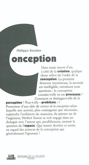 Conception - Philippe Boudon