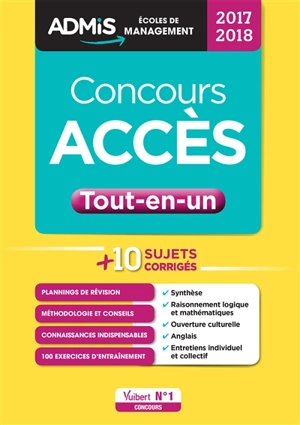 Concours Accès : tout-en-un : écoles de management, 2017-2018