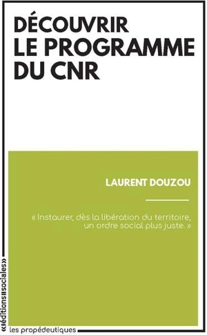 Découvrir le programme du CNR - Laurent Douzou