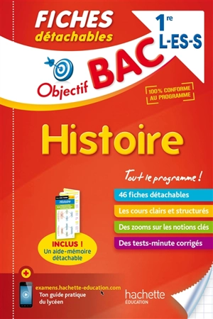 Histoire 1re L, ES, S : 46 fiches détachables - Laurent Boimare