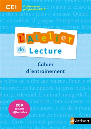 L'atelier de lecture CE1, cycle 2 : cahier d'entraînement - Martine Descouens