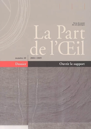 Part de l'oeil (La), n° 20. Ouvrir le support