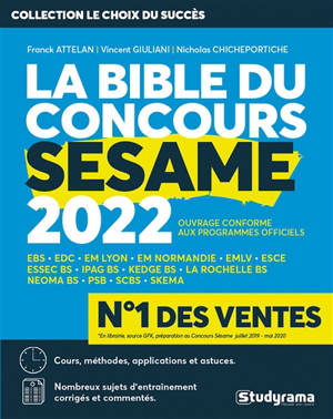 La bible du concours Sésame 2022 - Franck Attelan