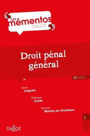 Droit pénal général - Jean Larguier