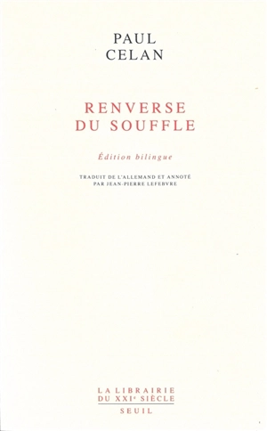 Renverse du souffle - Paul Celan