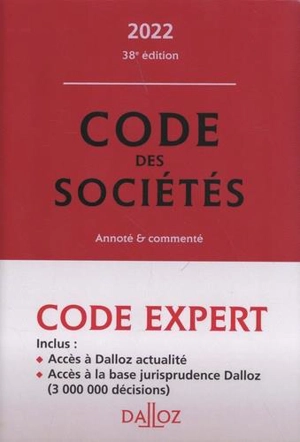 Code des sociétés 2022 : annoté & commenté