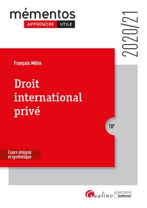 Droit international privé : 2020-2021 - François Mélin