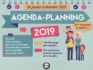 Agenda-planning 2019 : de janvier à décembre 2019