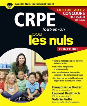 CRPE tout-en-un pour les nuls : concours professeur des écoles - Laurent Breitbach