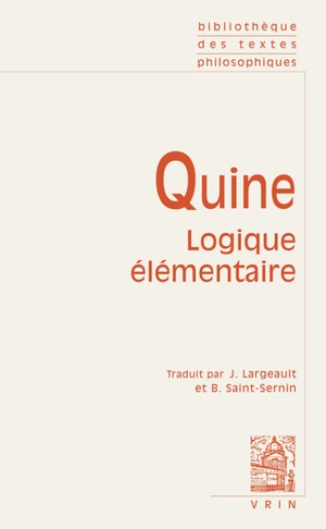 Logique élémentaire - Willard Van Orman Quine