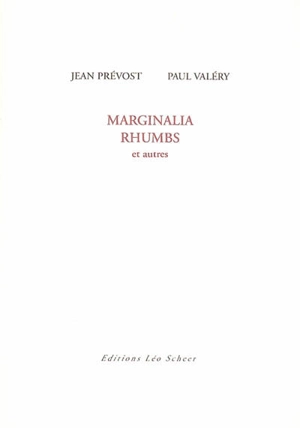 Marginalia Rhumbs : et autres - Jean Prévost