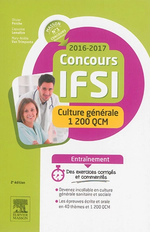 Concours IFSI 2016-2017 : culture générale, 1.200 QCM : entraînement - Olivier Perche