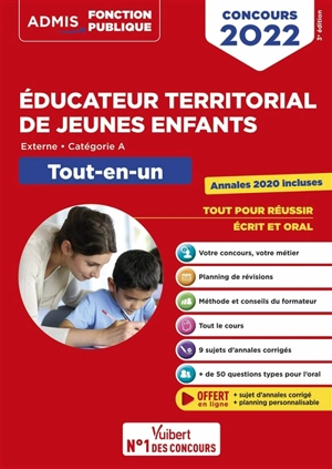 Educateur territorial de jeunes enfants : externe, catégorie A : tout-en-un, concours 2022 - Fabienne Geninasca