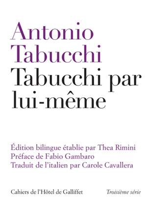 Tabucchi par lui-même - Antonio Tabucchi