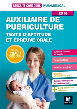 Auxiliaire de puériculture : tests d'aptitude et épreuve orale, 2018 - Valérie Béal