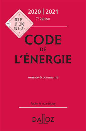 Code de l'énergie 2020-2021