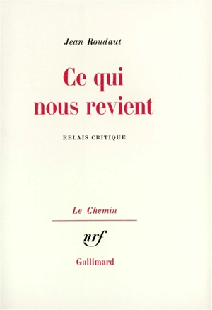 Ce qui nous revient - Jean Roudaut