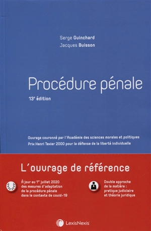 Procédure pénale - Serge Guinchard