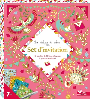 Set d'invitation : 10 cartes & 10 enveloppes à personnaliser ! - Alice De Page