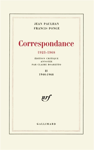 Correspondance : 1923-1968. Vol. 2. 1946-1968 - Jean Paulhan